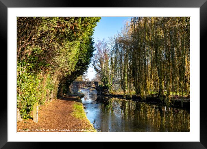 Bridge over Trent & Mersey canal in Cheshire UK Framed Mounted Print by Chris Brink