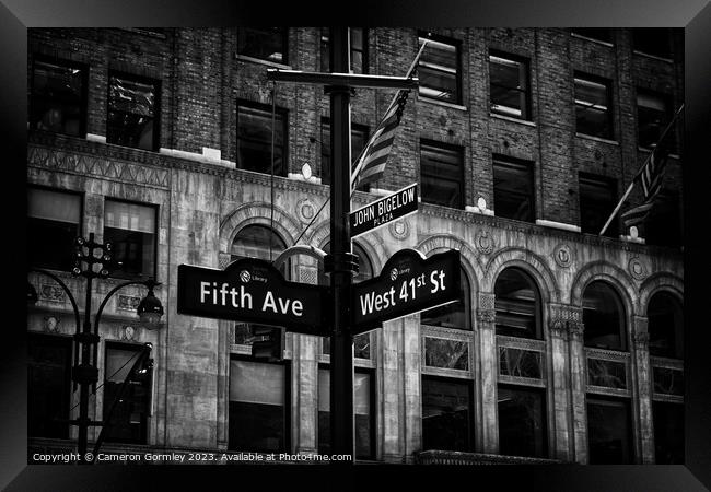 Fifth Avenue, NYC Framed Print by Cameron Gormley