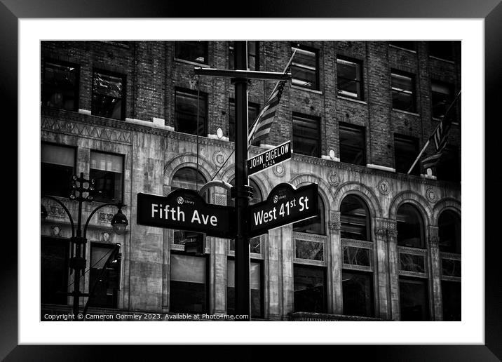 Fifth Avenue, NYC Framed Mounted Print by Cameron Gormley