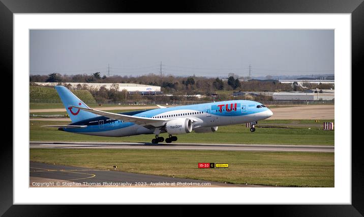 Ascension of TUI Boeing 787-8 Dreamliner Framed Mounted Print by Stephen Thomas Photography 