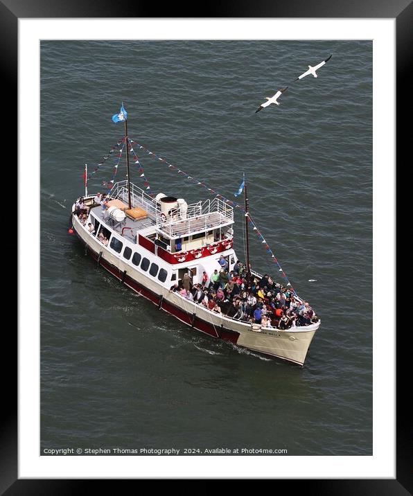 Gannets Over The Bridlington Belle Ship Framed Mounted Print by Stephen Thomas Photography 