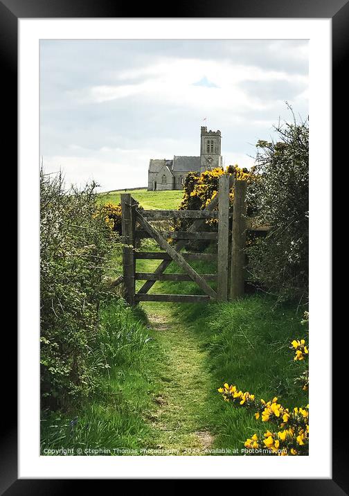 St. Helen's Anglican Church on Lundy Island Framed Mounted Print by Stephen Thomas Photography 