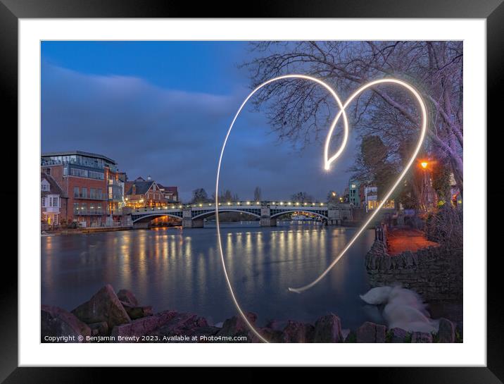 Long Exposure With Love Framed Mounted Print by Benjamin Brewty