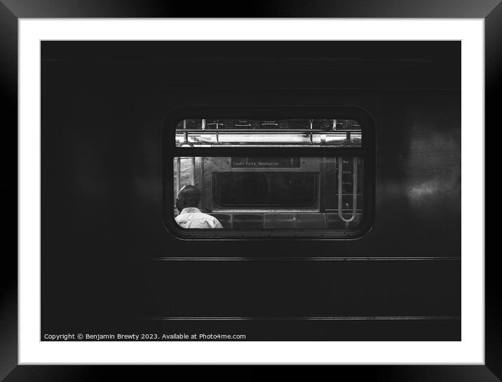 NYC Subway Framed Mounted Print by Benjamin Brewty