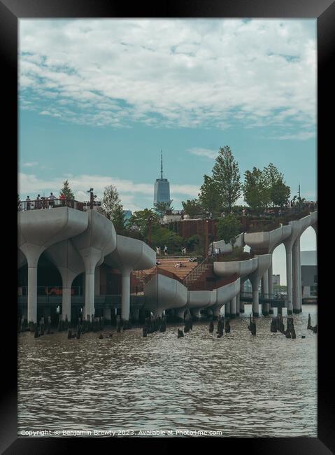 Little Island & One World Observatory Framed Print by Benjamin Brewty