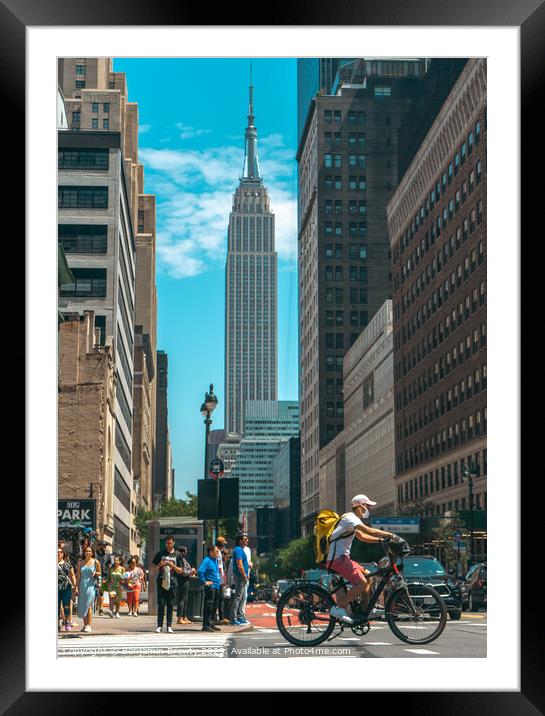 New York Streets Framed Mounted Print by Benjamin Brewty