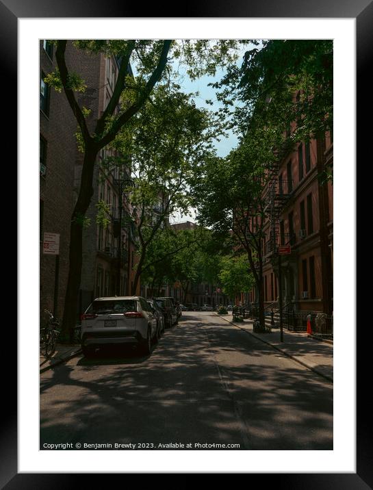 New York Streets Framed Mounted Print by Benjamin Brewty
