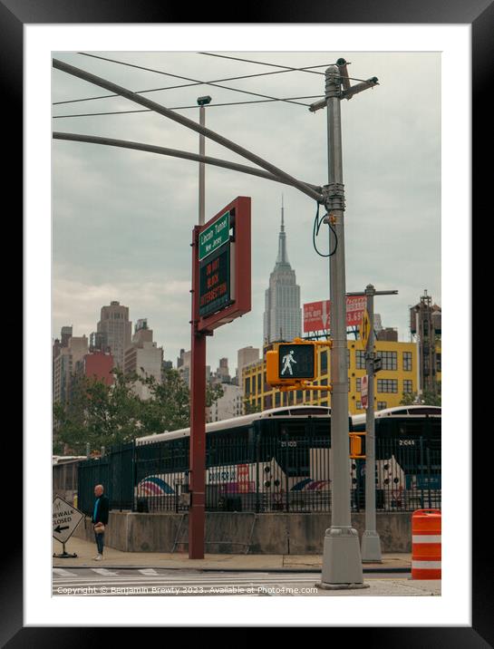 The Empire State Building  Framed Mounted Print by Benjamin Brewty