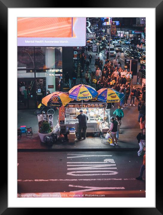 Food Carts  Framed Mounted Print by Benjamin Brewty