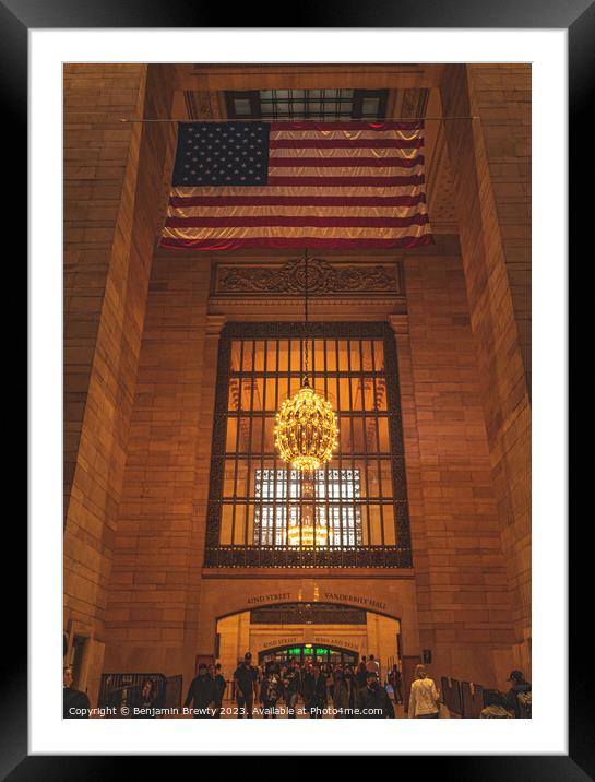 Grand Central Terminal Interior  Framed Mounted Print by Benjamin Brewty