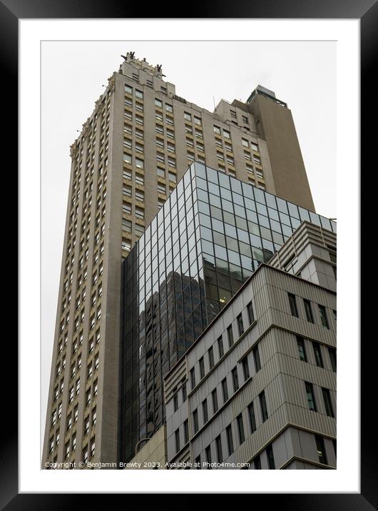 NYC Buildings Framed Mounted Print by Benjamin Brewty