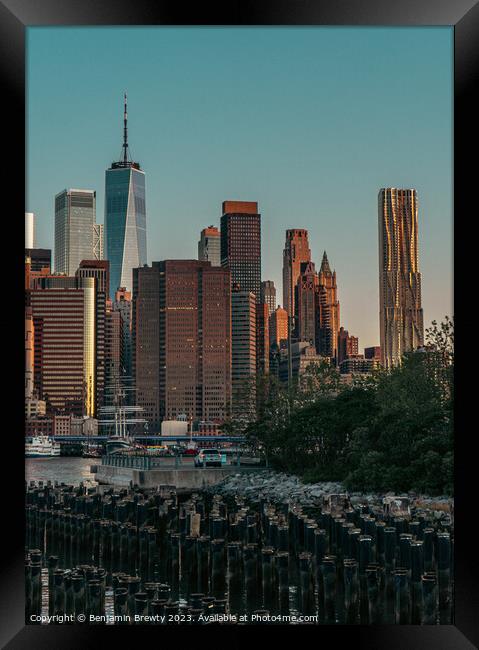 New York Sunrise  Framed Print by Benjamin Brewty