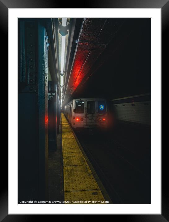 A Train Framed Mounted Print by Benjamin Brewty