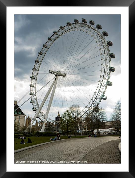 London Eye  Framed Mounted Print by Benjamin Brewty