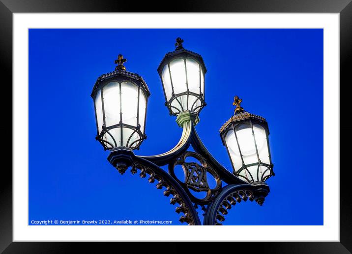 Street Lamps Framed Mounted Print by Benjamin Brewty