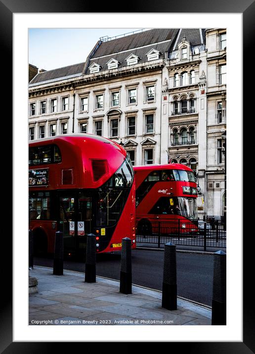 London Buses  Framed Mounted Print by Benjamin Brewty