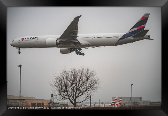 LATAM Airlines Framed Print by Benjamin Brewty