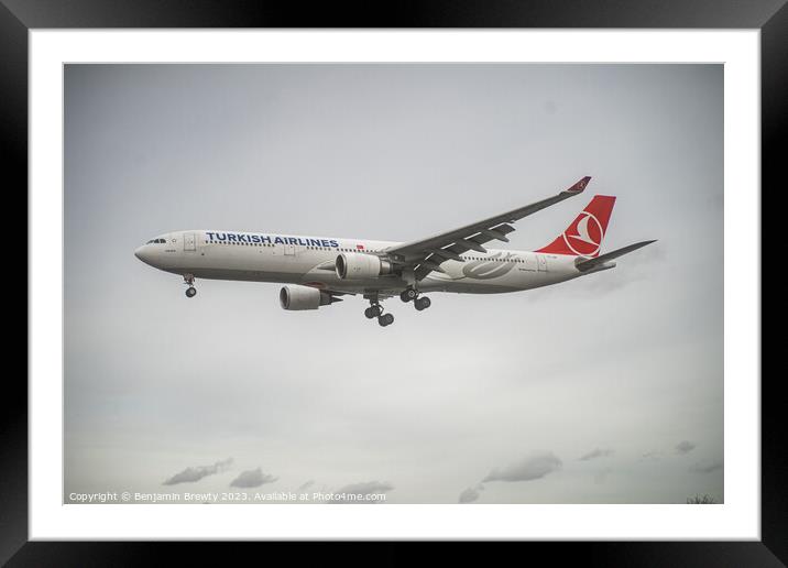 Turkish Airlines Framed Mounted Print by Benjamin Brewty