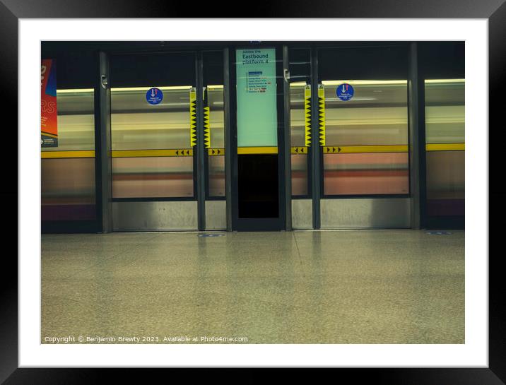 London Underground  Framed Mounted Print by Benjamin Brewty