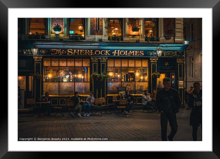 Sherlock Holmes Framed Mounted Print by Benjamin Brewty