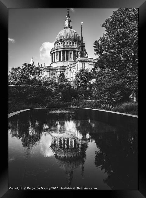St Paul's Cathedral  Framed Print by Benjamin Brewty