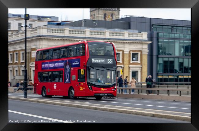 35 Bus  Framed Print by Benjamin Brewty