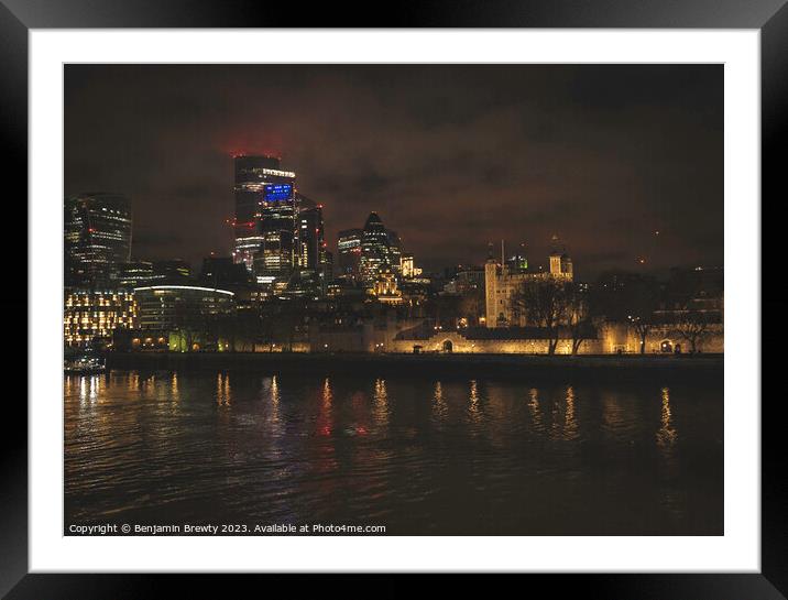 London Skyline  Framed Mounted Print by Benjamin Brewty