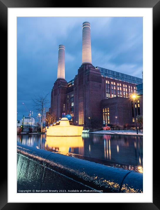 Battersea Power Station Long Exposure  Framed Mounted Print by Benjamin Brewty