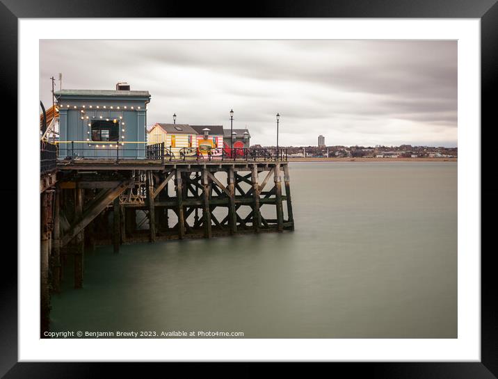 Southend Pier Long Exposure  Framed Mounted Print by Benjamin Brewty