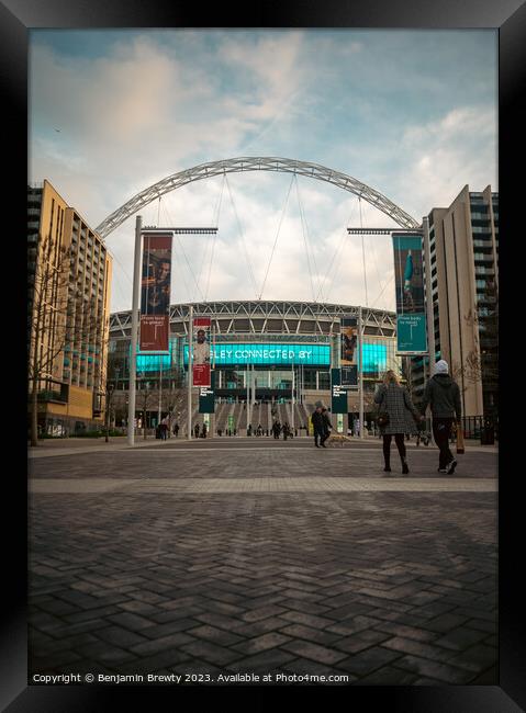 Wembley Stadium Street Photography Framed Print by Benjamin Brewty