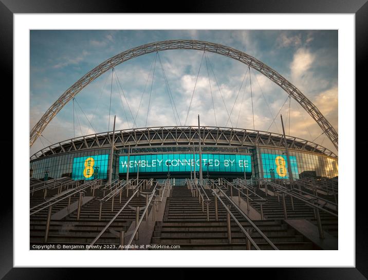 Wembley Stadium Framed Mounted Print by Benjamin Brewty