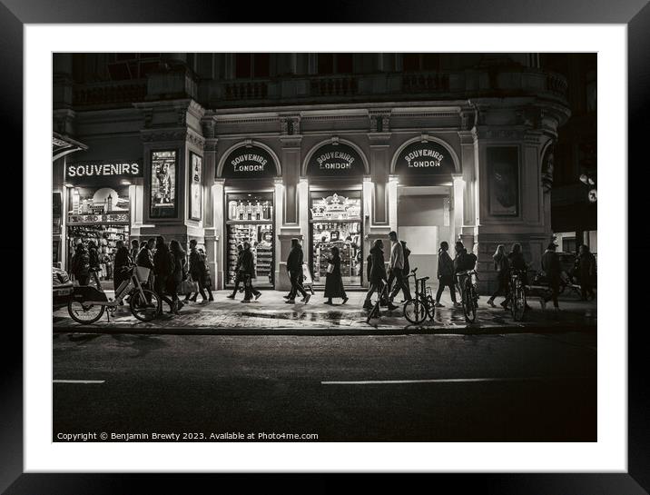 Piccadilly Circus Street Photography Framed Mounted Print by Benjamin Brewty