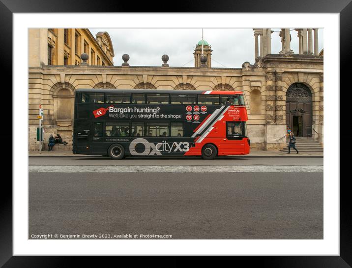 Oxford Bus Framed Mounted Print by Benjamin Brewty
