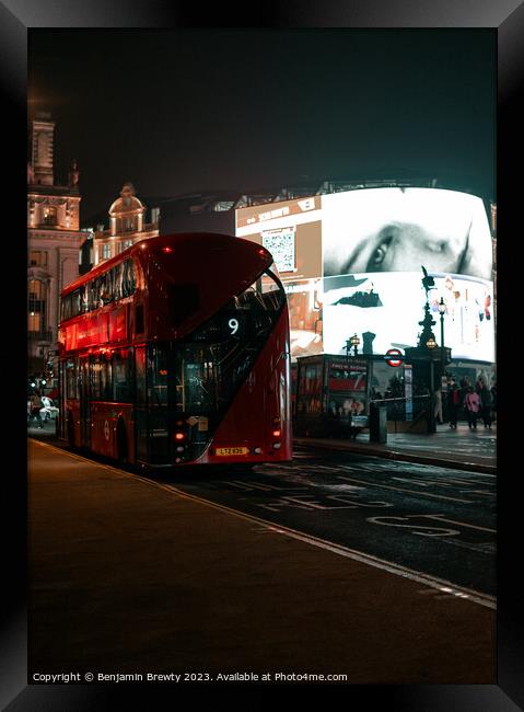 Red London Bus Framed Print by Benjamin Brewty
