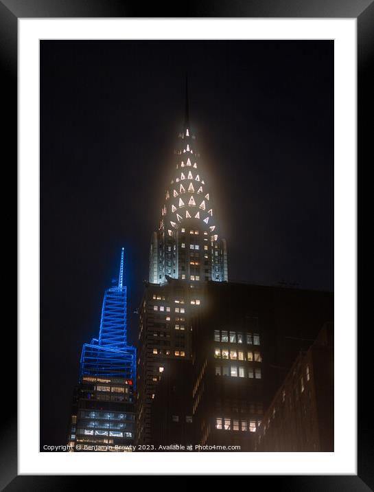 Chrysler Building  Framed Mounted Print by Benjamin Brewty