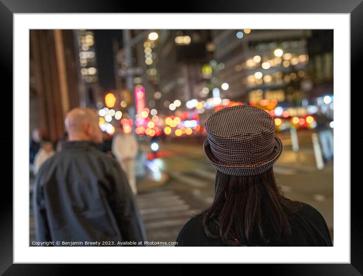 Bald vs Hat Framed Mounted Print by Benjamin Brewty