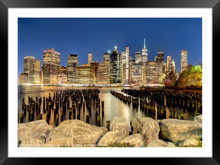 Old Pier One Long Exposure Framed Mounted Print by Benjamin Brewty