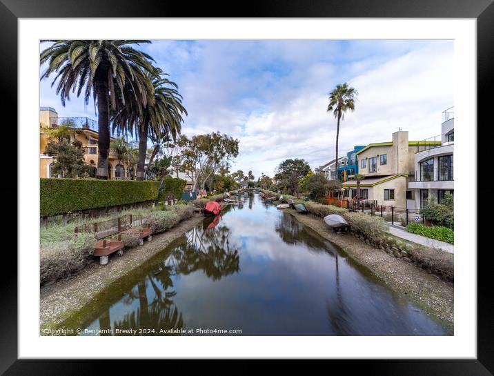 Venice Canals Long Expose Framed Mounted Print by Benjamin Brewty