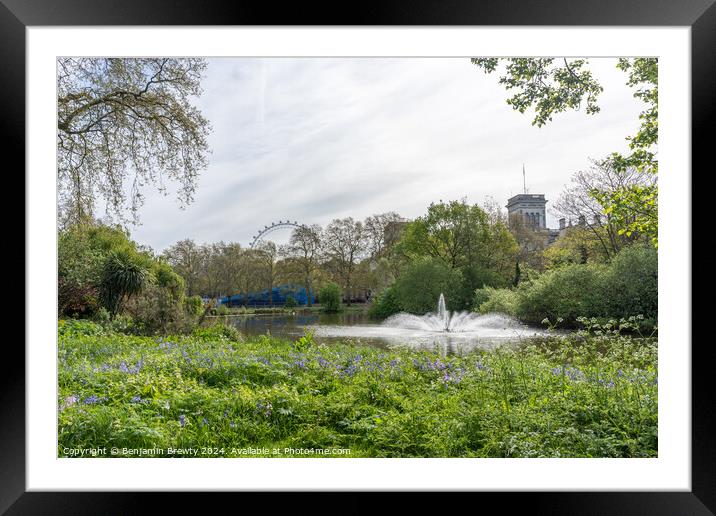 St James's Park Framed Mounted Print by Benjamin Brewty