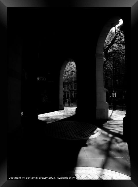 London Street Photography Framed Print by Benjamin Brewty