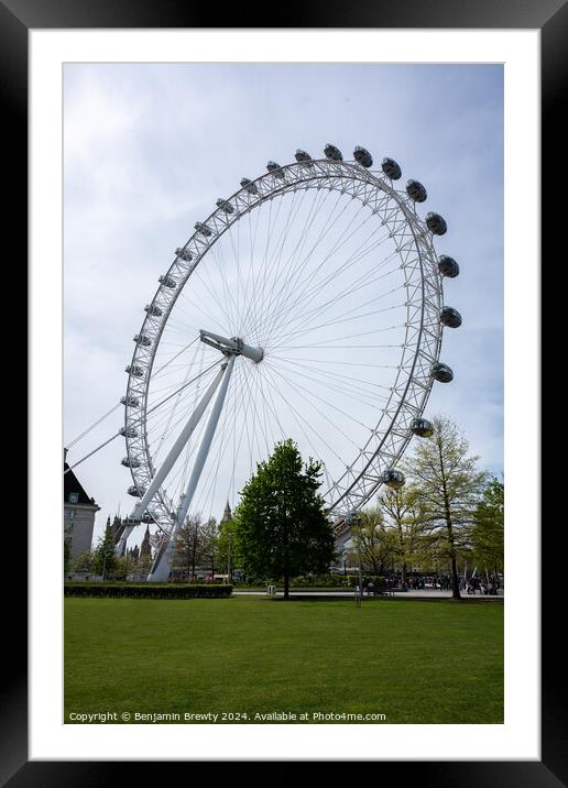 The London Eye Framed Mounted Print by Benjamin Brewty