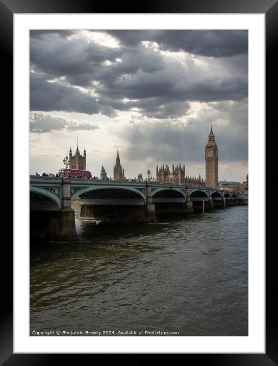 Westminster Bridge  Framed Mounted Print by Benjamin Brewty