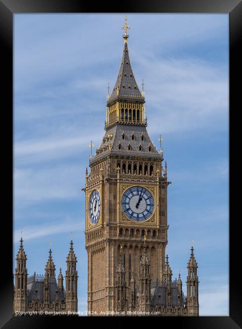 Big Ben Framed Print by Benjamin Brewty