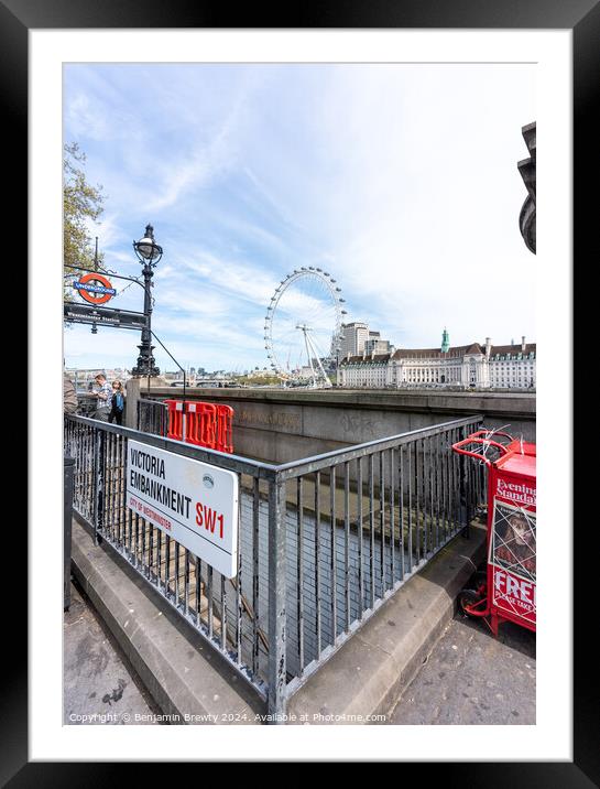 Victoria Embankment  Framed Mounted Print by Benjamin Brewty