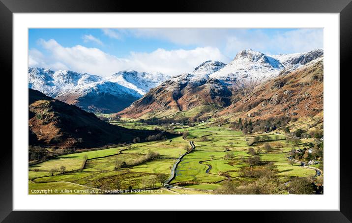 Winter Lake District Framed Mounted Print by Julian Carnell