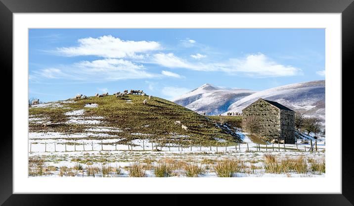 Outdoor mountain St John's in the Vale Lake District Framed Mounted Print by Julian Carnell