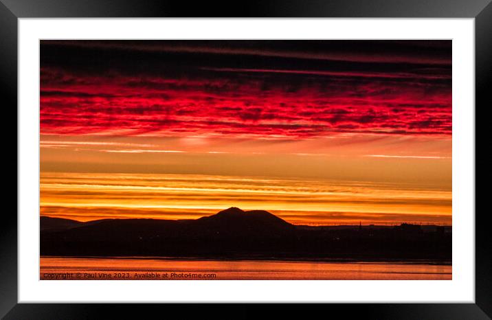 Arthur's Seat Sunrise Framed Mounted Print by Set Up, Shoots and Leaves