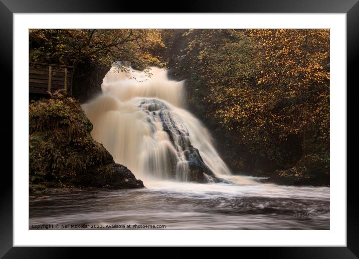 Spectacle E'e Falls in Autumn Framed Mounted Print by Neil McKellar