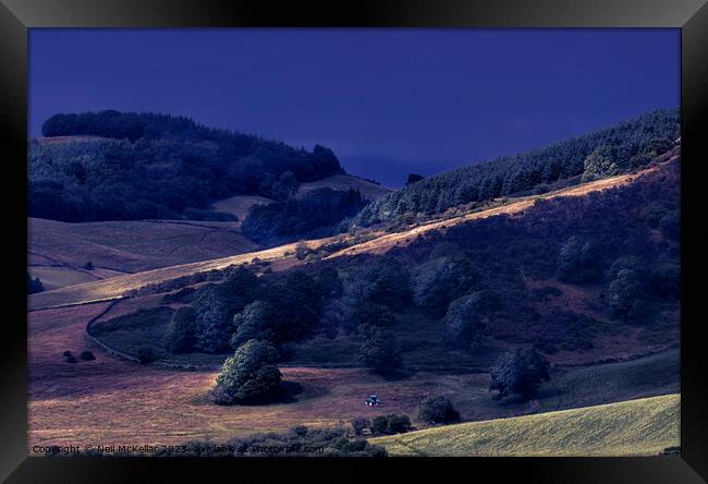 Little Blue Tractor Framed Print by Neil McKellar