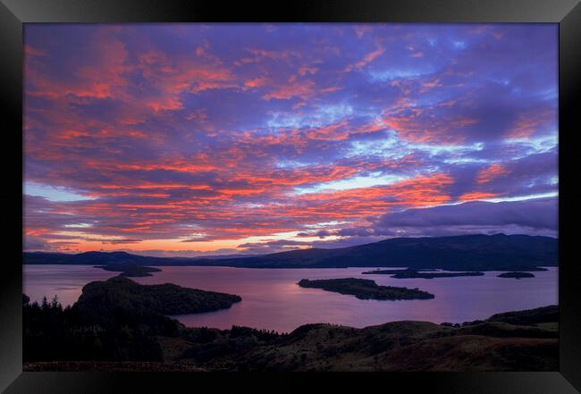 Sunset over Loch Lomond Framed Print by Neil McKellar